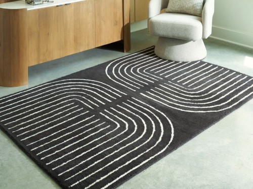 Eldonmore - Black / Ivory - Large Rug