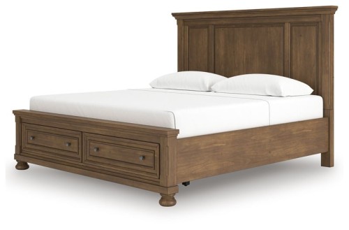 Feddinger - Medium Brown - California King Panel Storage Bed