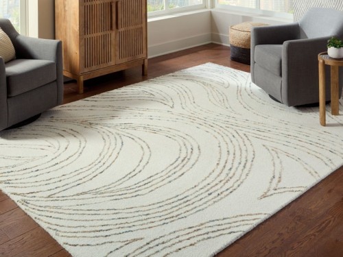 Deenbury - Ivory / Green / Brown - Medium Rug