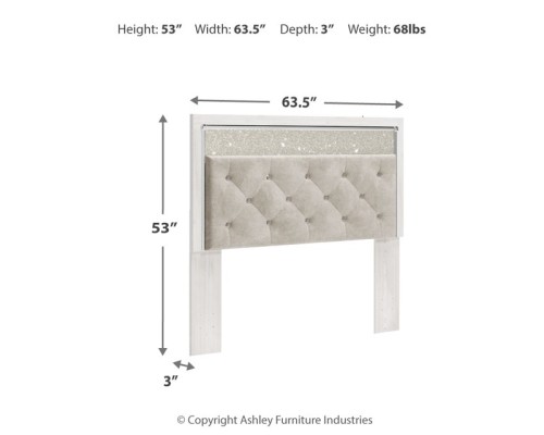 Altyra - White - Full UPH Panel Headboard