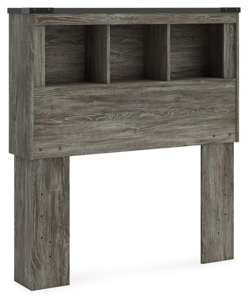 Frandern - Gray - Full Bookcase Headboard