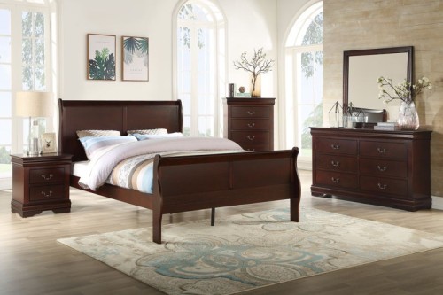Louis Philip - Full 5 Piece Bedroom Set - Black