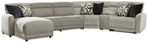 Colleyville - Stone - 5-Piece Power Reclining Sectional With RAF Chaise