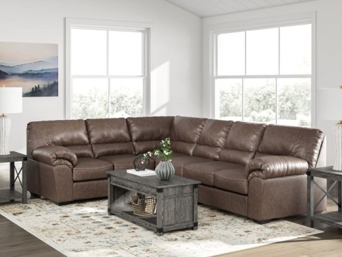 WillowBend - Umber - 3-Piece Sectional With RAF Sofa With Corner Wedge