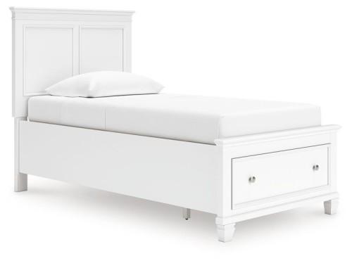 Fortman - White - Queen Panel Storage Bed