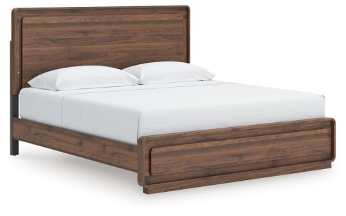 Fortlorn - California King Panel Bed - Walnut Brown