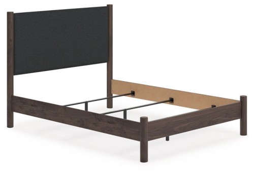 Pamytta - Brown - King Upholstered Panel Bed