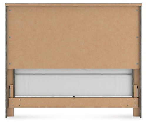 Frandern - Black / Gray - Queen Panel Bed