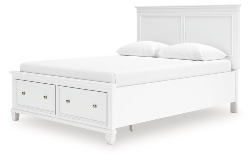 Fortman - White - Queen Panel Storage Bed