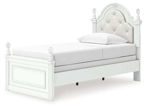 Kozlani - Full Upholstered Panel Bed - White