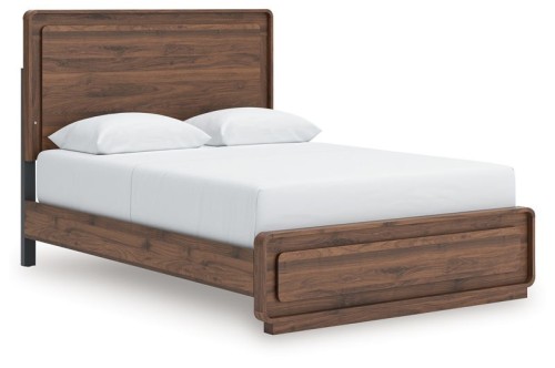 Fortlorn - California King Panel Bed - Walnut Brown
