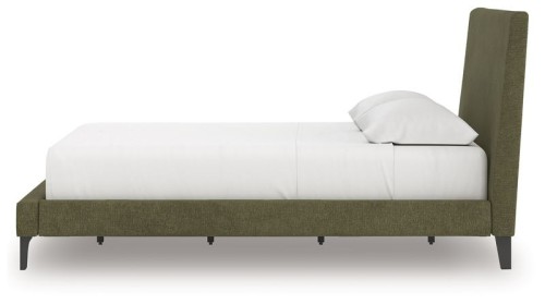 Chirason - Sage Green - Queen Upholstered Bed With Roll Slats