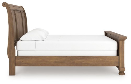Feddinger - Medium Brown - King Sleigh Bed