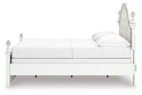 Kozlani - Full Upholstered Panel Bed - White