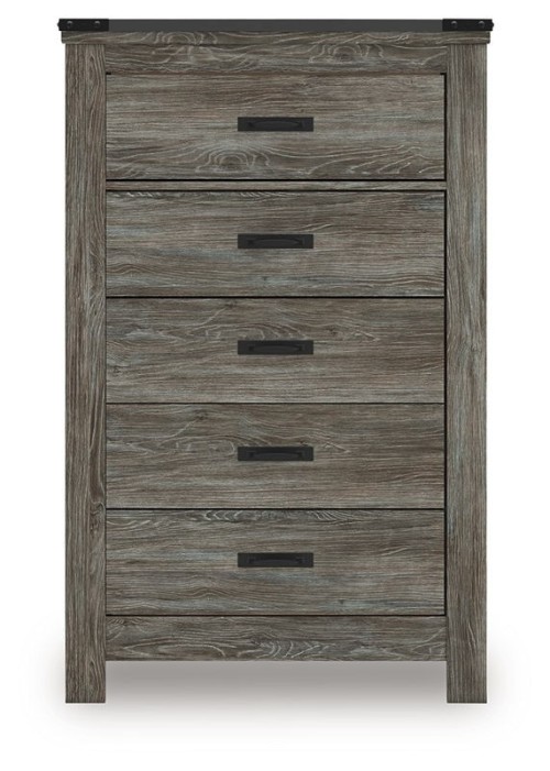 Frandern - Gray - Five Drawer Chest