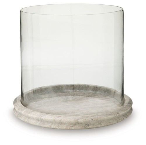 Saskia - Clear / Black - Candle Holder