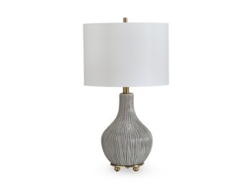 Judlen - Gray / Gold Finish - Ceramic Table Lamp