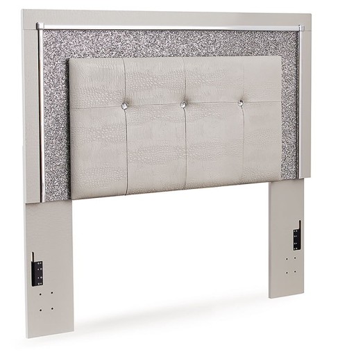 Zyniden - Silver - Full Upholstered Panel Headboard