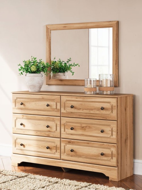 Aleaport - Warm Brown - Dresser and Mirror