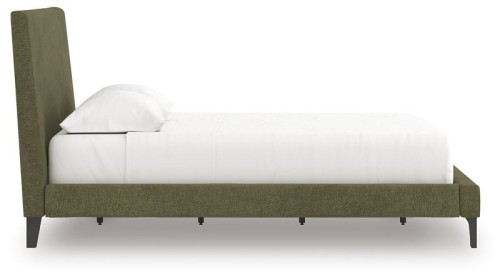 Chirason - Sage Green - Queen Upholstered Bed With Roll Slats