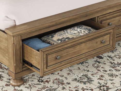 Feddinger - Medium Brown - California King Storage Sleigh Bed