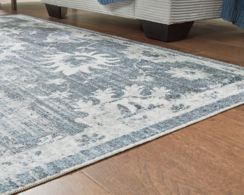 Avanworths - Blue / Gray / Ivory - Washable Large Rug