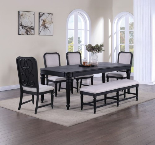 Kingsbury - 5 Piece Dining Room Set - Black / Gray