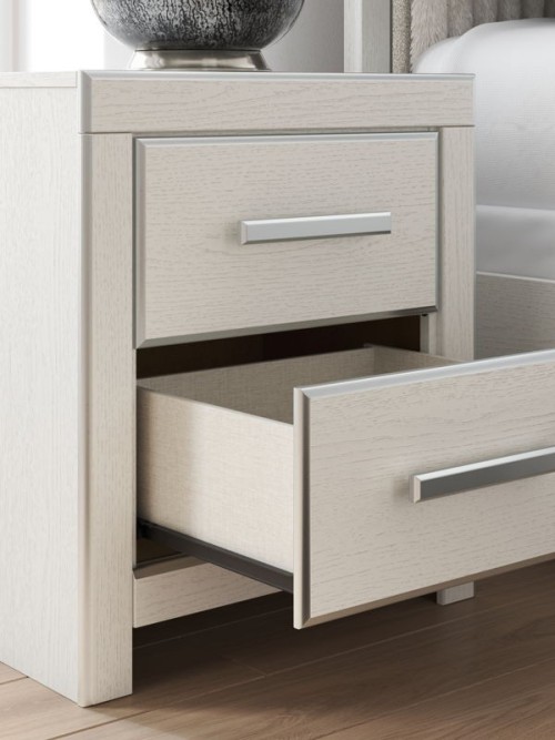 Zuraleus - White - Two Drawer Night Stand