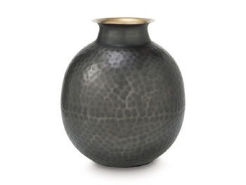 Woody - Pewter / Gold Finish - Vase - 14"
