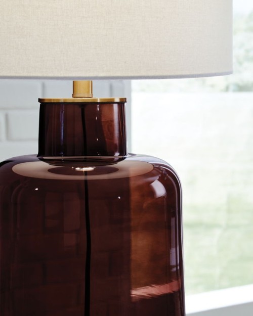 Mette - Brown / Gold Finish - Glass Table Lamp
