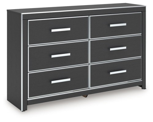Zuraleus - Black - Six Drawer Dresser