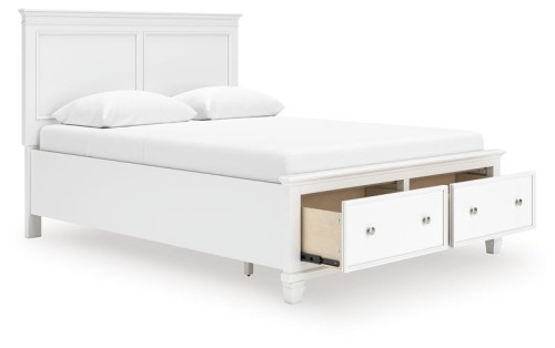 Fortman - White - Queen Panel Storage Bed