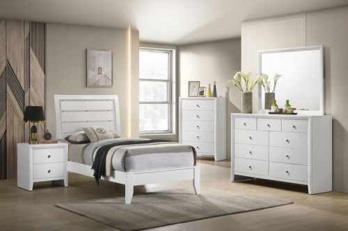 Evan - Full 5 Piece Bedroom Set - White