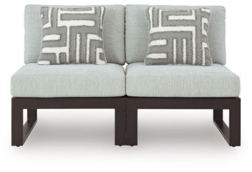 Beachloft - Black / Gray - 6-Piece Outdoor Sectional