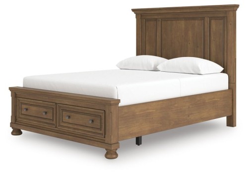 Feddinger - Medium Brown - California King Panel Storage Bed