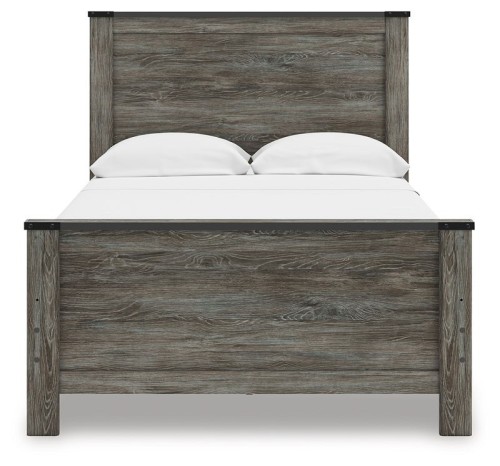 Frandern - Black / Gray - Queen Panel Bed