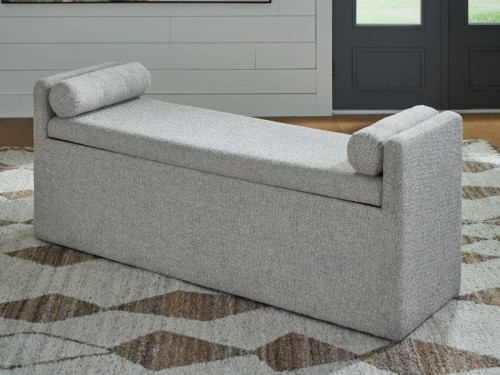 Galliden - Beige - Large Upholstered Dining Room Bench