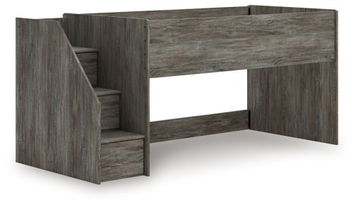 Frandern - Gray - Twin Loft Bed With Drawer Storage
