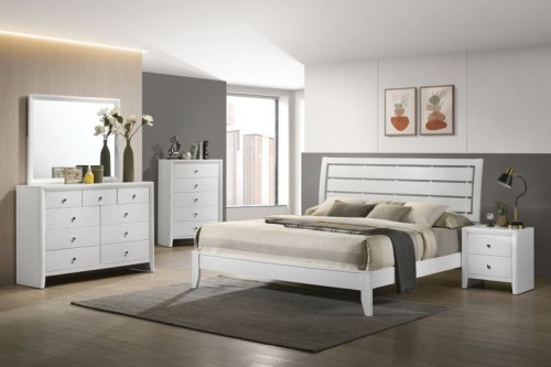 Evan - Full 5 Piece Bedroom Set - White