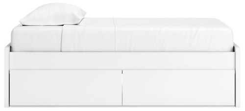 Onita - White - Queen Platform Bed With 2 Side Storage