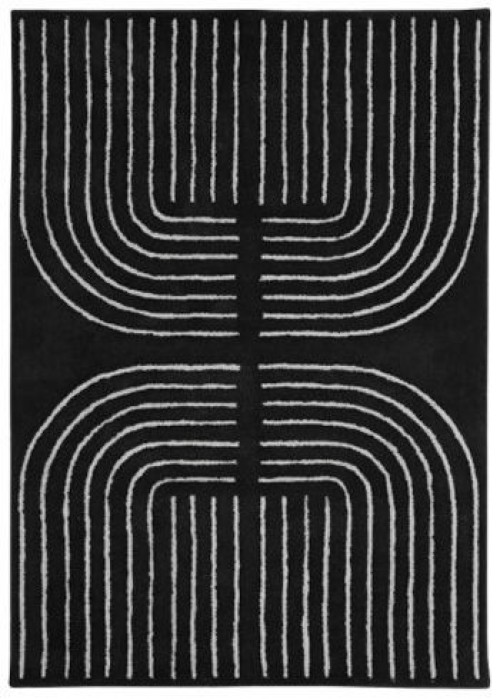 Eldonmore - Black / Ivory - Large Rug