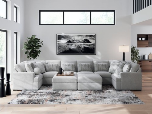 Cuddle Plush - Arctic - 3-Piece Sectional With Armless Chaise And RAF Corner Chair
