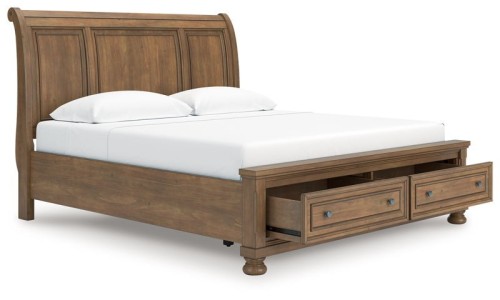 Feddinger - Medium Brown - California King Storage Sleigh Bed