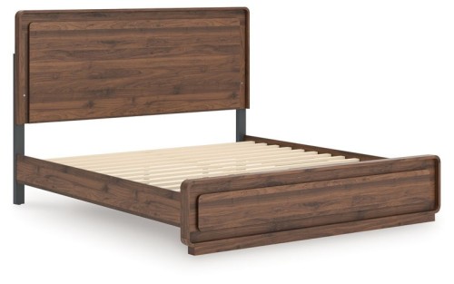 Fortlorn - California King Panel Bed - Walnut Brown