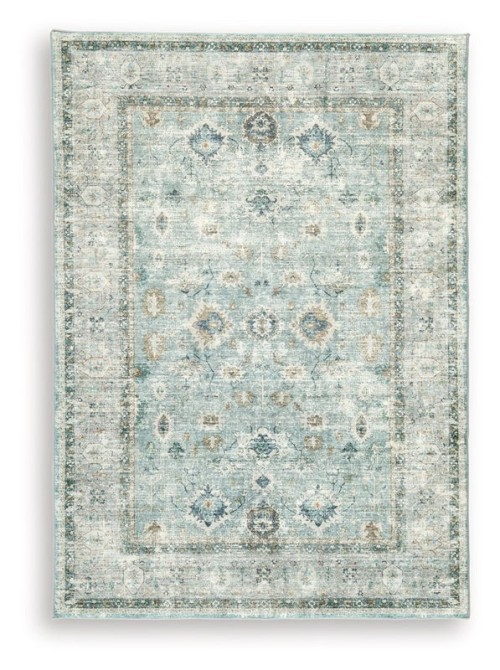 Ladstoney - Teal / Beige / Ochre - Medium Rug