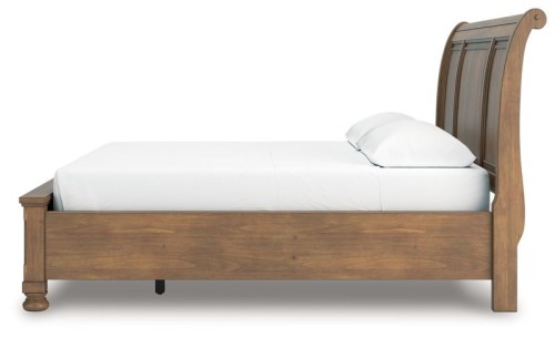 Feddinger - Medium Brown - California King Storage Sleigh Bed