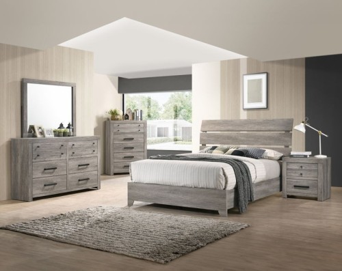 Tundra - King 5 Piece Bedroom Set - Gray