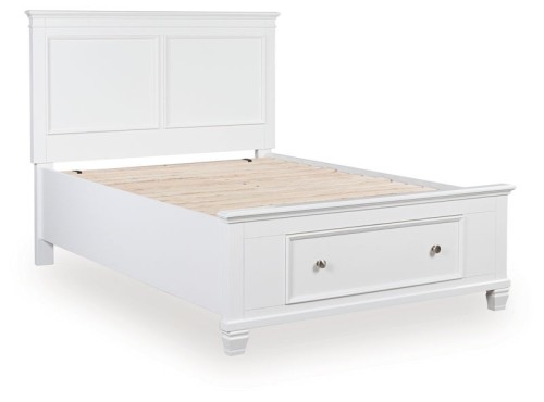 Fortman - White - Full Panel Storage Bed