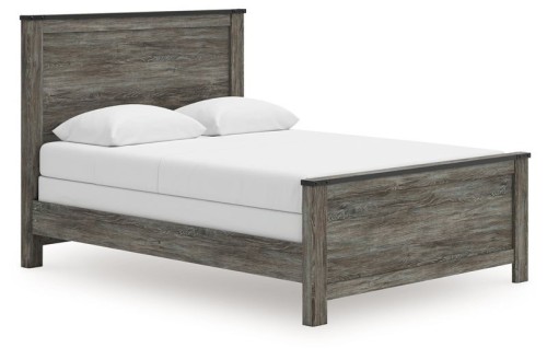 Frandern - Black / Gray - Queen Panel Bed