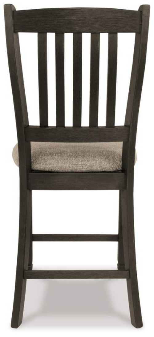 Tyler Creek - Black / Grayish Brown - Upholstered Barstool (Set of 2)